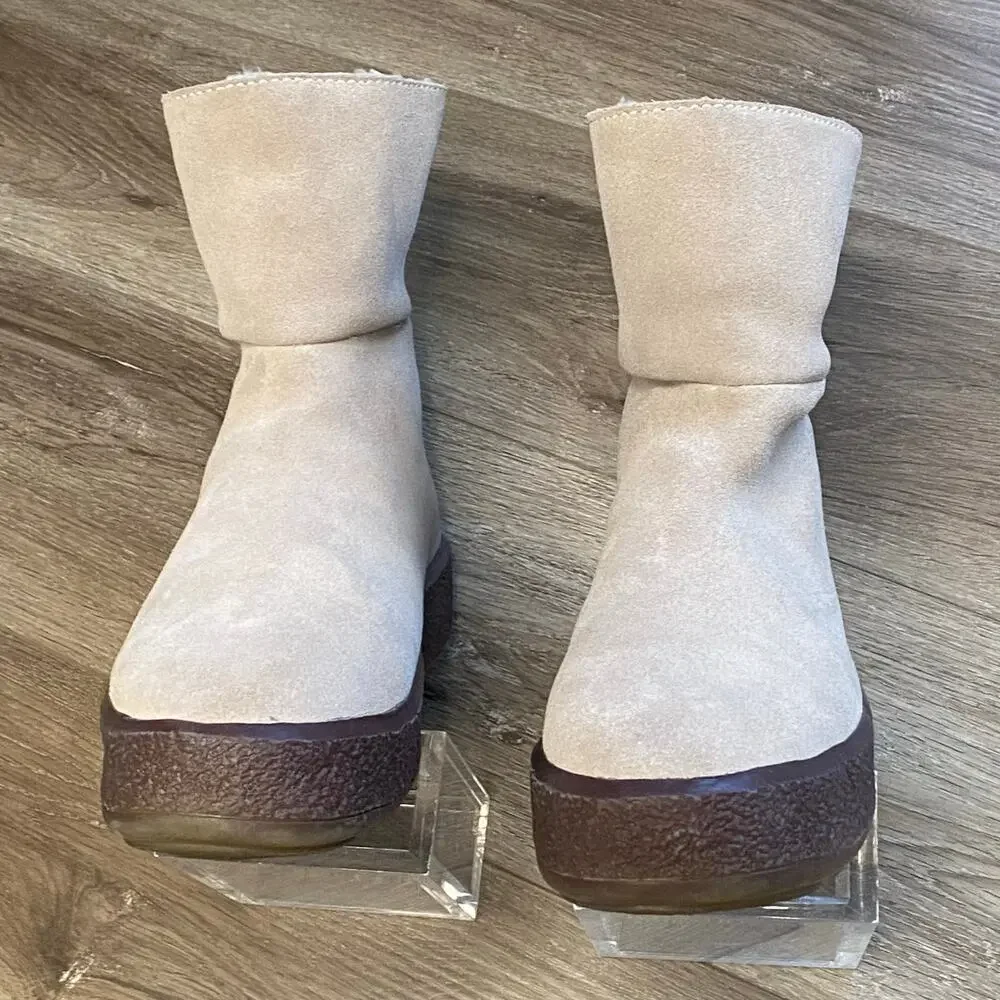 Cougar Beige Suede Waterproof Ankle Boots